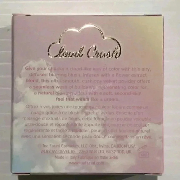 NIB Too Faced "Candy Cloud"  Cloud Crush Blurring Blush velvet pressed powder OS - Picture 3 of 6